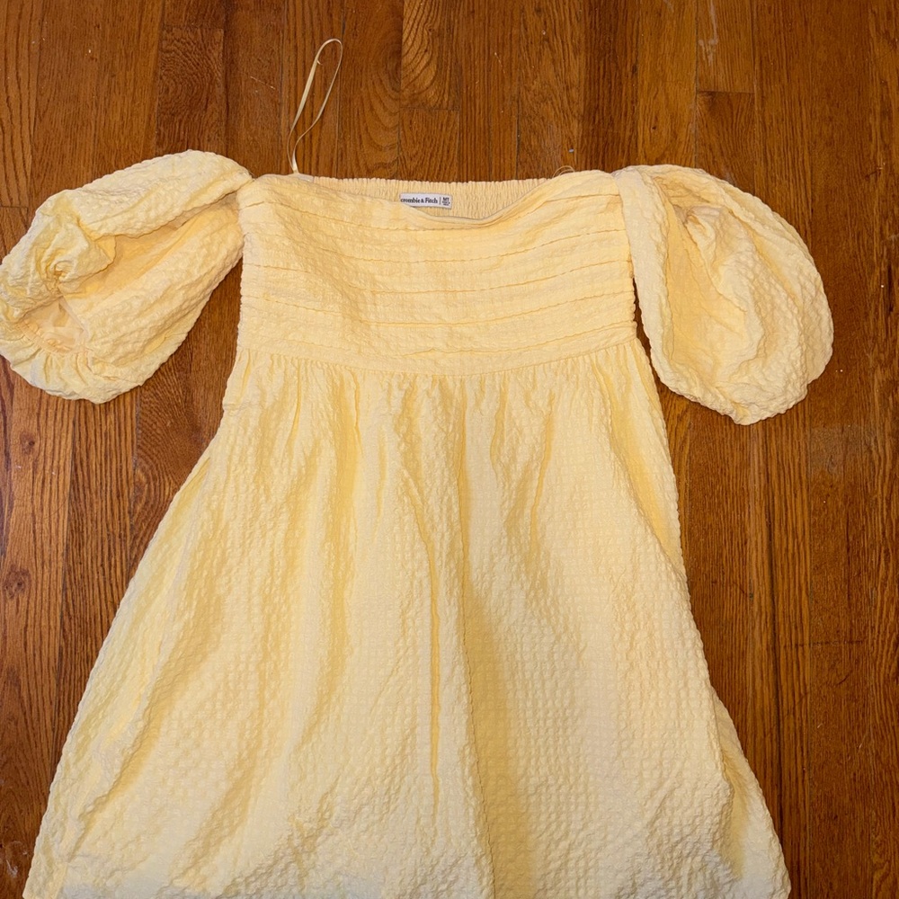 Yellow Abercrombie Emerson Off-Shoulder Dress - Picture 2 of 6